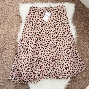 Theory Asymmetric-Seam Silk Midi Skirt Size 6